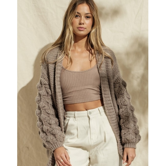 Threadzwear Sweaters - 79944 Pom Cardigan